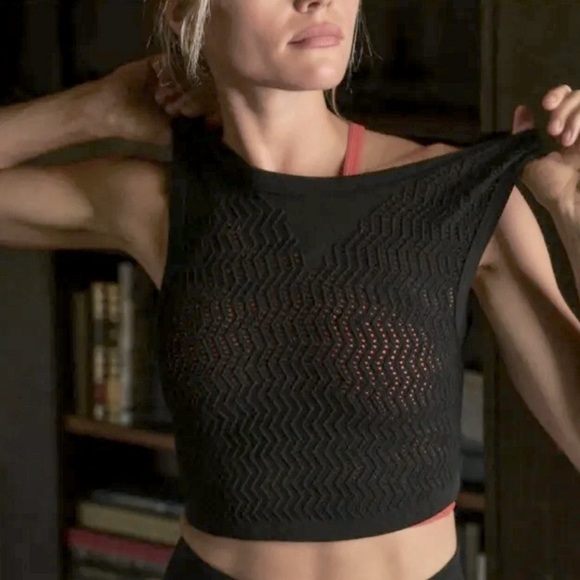 Free People Tops - NWOT Free People, Free Throw Textured Muscle Tank, XS/S in Black